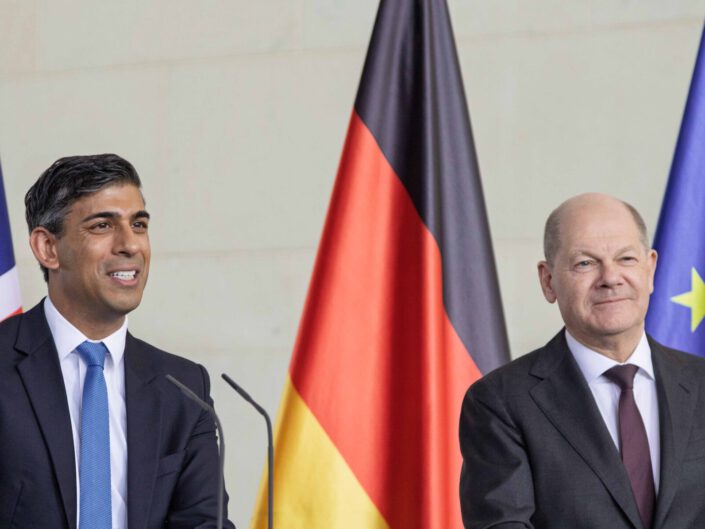Bundeskanzler Scholz empfängt den Premierminister des Vereinigten Königreichs, Rishi Sunak, am 24. April 2024 in Berlin