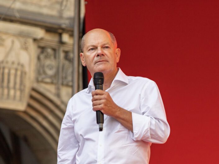 Wahlkampfabschluss der SPD Sachsen mit Olaf Scholz in Chemnitz am 30. August 2024