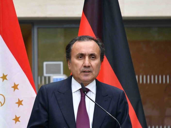 Offizieller Empfang im Auswärtigen Amt anlässlich des 30. Jahrestages der diplomatischen Beziehungen zwischen Deutschland und den Ländern Zentralasiens in Berlin am 7. Juli 2022