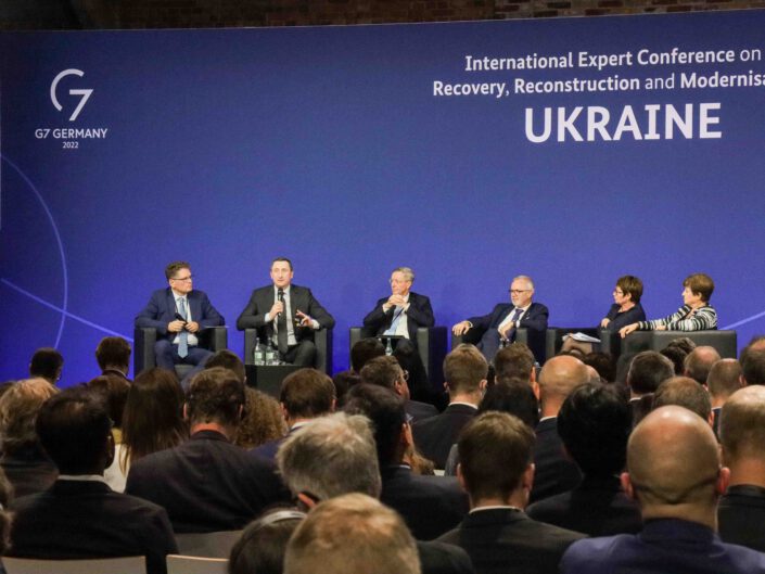 Internationale Expertenkonferenz zum Wiederaufbau der Ukraine in Berlin am 25. Oktober 2022
