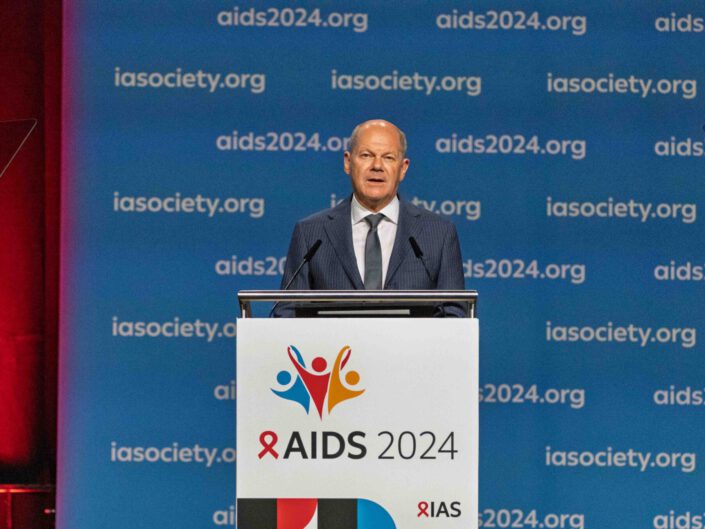 AIDS 2024, the 25th International AIDS Conference in München am 22. Juli 2024
