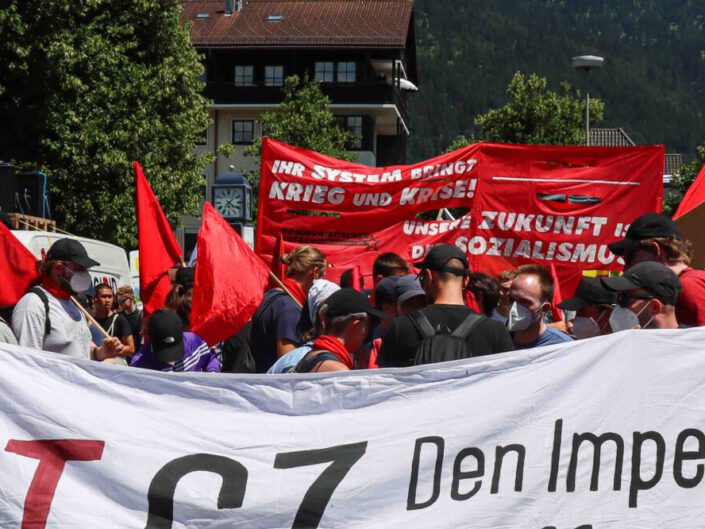 Proteste rund um den G7-Gipfel in Garmisch-Partenkirchen am 24. Juni 2022