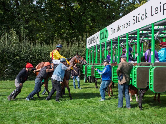 Galopprennen im Scheibenholz in Leipzig am 1. Mai 2018