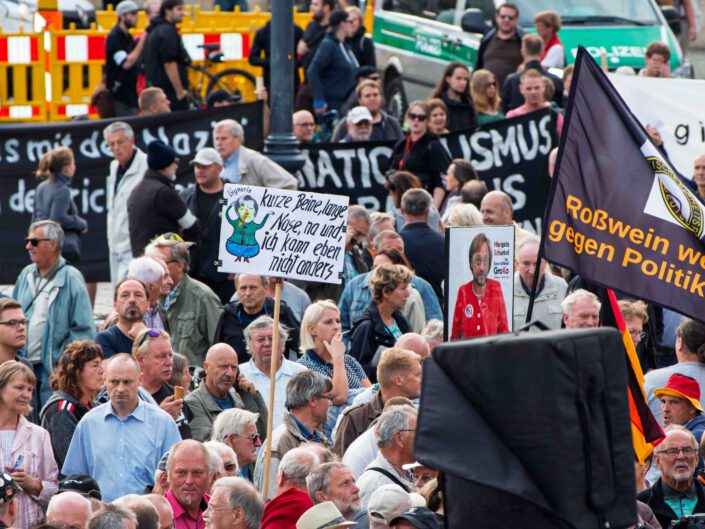 AfD- und Pegida-Kundgebungen auf dem Neumarkt in Dresden am 8. Mai 2017